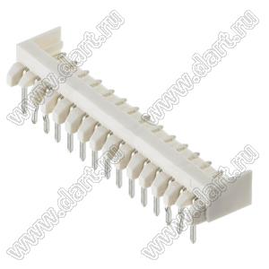 Molex Micro-Latch™ 532541570 вилка однорядная угловая на плату; шаг 2,00мм; 15-конт.; нейлон натуральный (бежевый)/латунь луженая