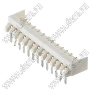 Molex Micro-Latch™ 532541370 вилка однорядная угловая на плату; шаг 2,00мм; 13-конт.; нейлон натуральный (бежевый)/латунь луженая