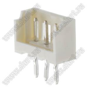 Molex Micro-Latch™ 532530370 вилка однорядная прямая на плату; шаг 2,00мм; 3-конт.; нейлон натуральный (бежевый)/латунь луженая