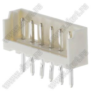 Molex Micro-Latch™ 532530670 вилка однорядная прямая на плату; шаг 2,00мм; 6-конт.; нейлон натуральный (бежевый)/латунь луженая