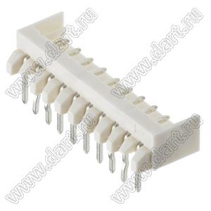 Molex Micro-Latch™ 532541070 вилка однорядная угловая на плату; шаг 2,00мм; 10-конт.; нейлон натуральный (бежевый)/латунь луженая