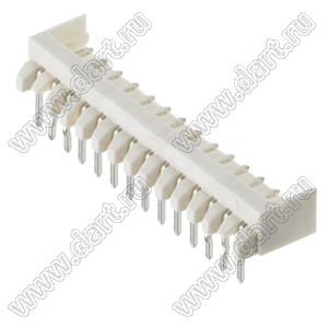 Molex Micro-Latch™ 532541470 вилка однорядная угловая на плату; шаг 2,00мм; 14-конт.; нейлон натуральный (бежевый)/латунь луженая