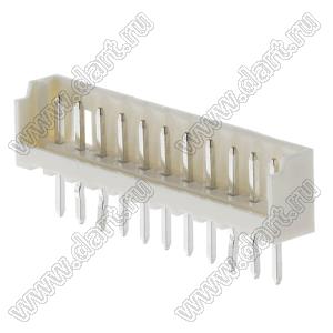 Molex Micro-Latch™ 532531170 вилка однорядная прямая на плату; шаг 2,00мм; 11-конт.; нейлон натуральный (бежевый)/латунь луженая