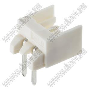 Molex Micro-Latch™ 532540270 вилка однорядная угловая на плату; шаг 2,00мм; 2-конт.; нейлон натуральный (бежевый)/латунь луженая