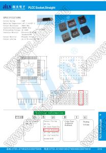 PLCC-68 (DS1032-68SDNT1A, 7310-68S) панелька для микросхемы в корпусе PLCC-68; 68-конт.