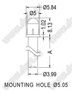 EMP5-29.3V0 световод; A=29,3мм; поликарбонат (UL); прозрачный