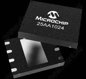 24LC512T-I/MF (DFN-8) микросхема электрически стираемой перепрограммируемой последовательной памяти; EEPROM 64Kx8 (512 Kbit)bit; Fтакт.=400 kHz; Uпит.=2,5...5,5V; Tраб. -40...+85°C