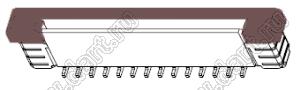1226-60-01B-CP розетка SMD для плоского шлейфа (FPC); P=0,5мм; вертикальный вход; 60-конт.; с крышкой дляя автоматического монтажа