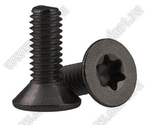 BLTR-040350B винт с потайной головкой и внутренней звездочкой (TORX) по GB2673; M4x35мм; сталь черненая