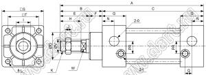 SC32x50 цилидр пневматический стандартный; D=32мм; ход цилиндра 50мм; PT1/8; 0,1...1,0Mpa