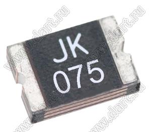 JK-mSMD075-33 предохранитель самовосстанавливающийся SMD 1812; Iн=0,75А; V max.=33V; Tраб. -40...+85°C