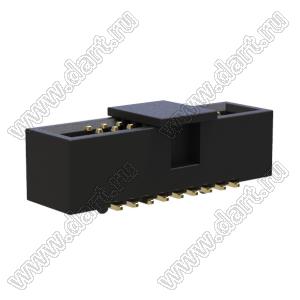 BL3230SM-018G-CG (2x9) вилка закрытая для поверхностного (SMD) монтажа с направляющими в плату и монтажной крышкой; 2x9-конт.