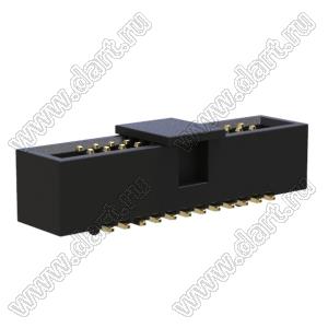 BL3230SM-024G-CG (2x12) вилка закрытая для поверхностного (SMD) монтажа с направляющими в плату и монтажной крышкой; 2x12-конт.