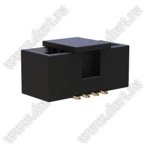 BL3230SM-08G-CP (2x4) вилка закрытая для поверхностного (SMD) монтажа с монтажной крышкой; 2x4-конт.