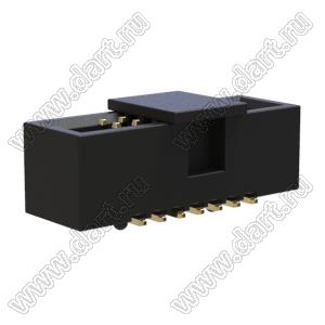 BL3230SM-014G-CG (2x7) вилка закрытая для поверхностного (SMD) монтажа с направляющими в плату и монтажной крышкой; 2x7-конт.