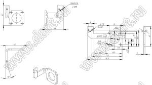 DPX 02.10.04 крепежный кронштейн, деталь для 3D принтера, алюминий