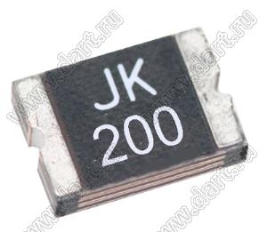 JK-mSMD200-16 предохранитель самовосстанавливающийся SMD 1812; Iн=2,00А; V max.=16V; Tраб. -40...+85°C