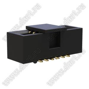 BL3230SM-012G-CG (2x6) вилка закрытая для поверхностного (SMD) монтажа с направляющими в плату и монтажной крышкой; 2x6-конт.