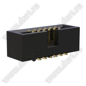 BL3230SM-12G-PG (2x6) вилка закрытая для поверхностного (SMD) монтажа с направляющими в плату; шаг=1,27x1,27мм; 2x6-конт.