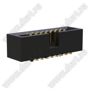 BL3230SM-16G-PG (2x8) вилка закрытая для поверхностного (SMD) монтажа с направляющими в плату; шаг=1,27x1,27мм; 2x8-конт.