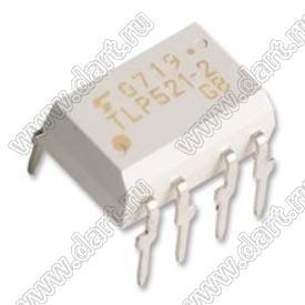 TLP521-2 (PDIP-8W) сборка двух оптронов транзисторных; 55V; Iк=50мА; V iso=2500V; Tраб. -25...+85°C