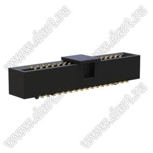 BL3230SM-034G-CG (2x17) вилка закрытая для поверхностного (SMD) монтажа с направляющими в плату и монтажной крышкой; 2x17-конт.