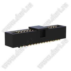 BL3230SM-030G-CG (2x15) вилка закрытая для поверхностного (SMD) монтажа с направляющими в плату и монтажной крышкой; 2x15-конт.