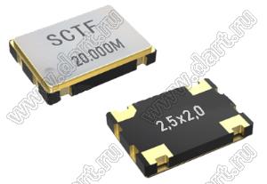 SCTF2520 20.000MHz 1.8V 20ppm генератор кварцевый; 20,000МГц; 20ppm; Uпит.=1,8V; Tраб. -40...+85°C