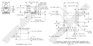 J00-0061NL модульный Ethernet разъем; TX=10:1; RX=10:1; нет