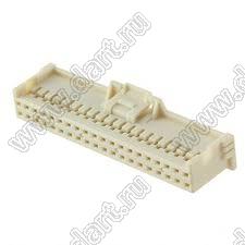 MOLEX iGrid™ 5016463400 корпус двухрядной розетки на кабель; шаг 2,00мм; 2x17-конт.