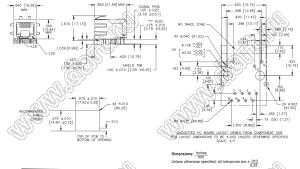 J0026D21FNL модульный Ethernet разъем; TX=10:1; RX=10:1; левый: зеленый/правый: желтый