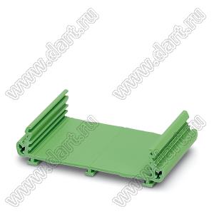 UM80S-062 профилированный корпус на стандартный электрический DIN-рельс; L=62мм; пластик; зеленый