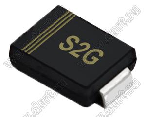 S2G (SMB/DO-214AA) диод выпрямительный общего назначения 400V / 1.5A для поверхностного (SMD) монтажа  в корпусе SMB/DO-214AA