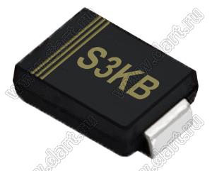 S3KB (SMB/DO-214AA) диод выпрямительный общего назначения 800V / 3A для поверхностного (SMD) монтажа  в корпусе SMB/DO-214AA