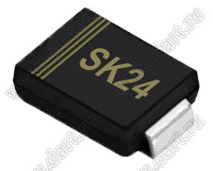 SK24 (SMB, DO-214AA) диод Шоттки; U=40В; IFM=2А; VFM=0,55В