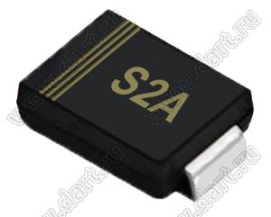 S2A (SMB/DO-214AA) диод выпрямительный общего назначения 50V / 1.5A для поверхностного (SMD) монтажа  в корпусе SMB/DO-214AA