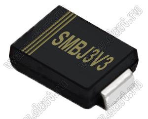 SMBJ30 (SMB) диод защитный SMD однополярный; Vrwm=30В; Ipp=11,2А; 600Вт