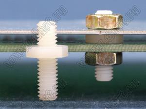 HPIE4-3 фиксатор платы; M4x0,7; нейлон-66 (UL); натуральный