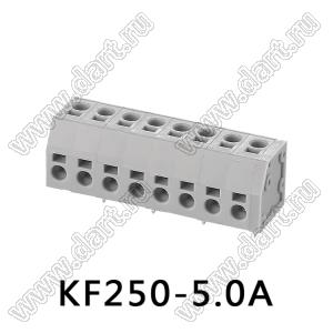 KF250-5.0A-04P-11 клеммник нажимной, прямой; шаг 5мм; H=13,00мм; I max=8/9А; U=300/400В; 4-конт.