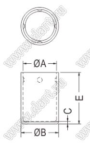 BCCA6.3-10 колпачок защитный конденсатора; A=6,5мм; нейлон-66 (UL); натуральный