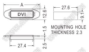 DVI-4 заглушка разъема DVI; 27,6x9,1мм; нейлон-66 (UL); черный