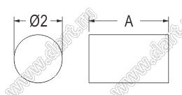 PIN2-3.3 пистон монтажный; A=3,3мм; нейлон-66 (UL); натуральный