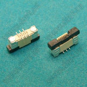 1226-06-01B розетка SMD для плоского шлейфа (FPC); P=0,5мм; вертикальный вход; 6-конт.