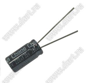 ECAP 220uF/35V 0812 105C LF (LF227M035F16RR0HP0) конденсатор алюминиевый электролитический радиальный; 220мкФ; 35В; 8x12мм; P=3,5мм