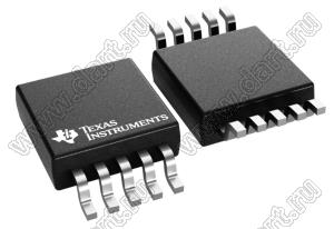 TS5A22362DGSR (VSSOP-10) микросхема 2-канальные аналоговые переключатели SPDT с возможностью передачи отрицательного сигнала, 0.65 Ом; Uпит.=2,3…5,5В; Tраб. -40...+85°C