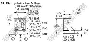 3313S-1-202E резистор подстроечный для поверхностного (SMD) монтажа; R=2K0; маркировка 23