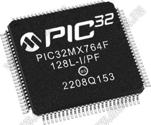 PIC32MX764F128L-I/PF (TQFP-100) микросхема 32-разрядный микроконтроллер с графическим интерфейсом, USB, Ethernet, CAN; Uпит.=2,3... 3,6В; -40…+85°C