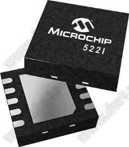 MCP79522T-I/MN (TDFN-10) микросхема часы реального времени / календарь с последовательным периферийным интерфейсом и батарейным питанием; Uпит.=1,8...3,6В; EEPROM 2; SRAM 64байт; Tраб. -40…+85°C