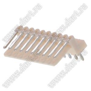 MOLEX Spox™ 022051102 вилка угловая для монтажа в отверстия платы; шаг 2,50мм; P 2,50мм; 10-конт.