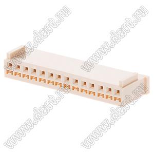 MOLEX Spox™ 51191-1400 корпус розетки однорядной на кабель; шаг 2,50мм; P 2,50мм; 14-конт.